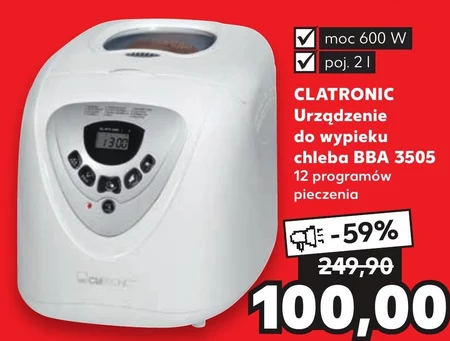 Urządzenie do pieczenia chleba Clatronic