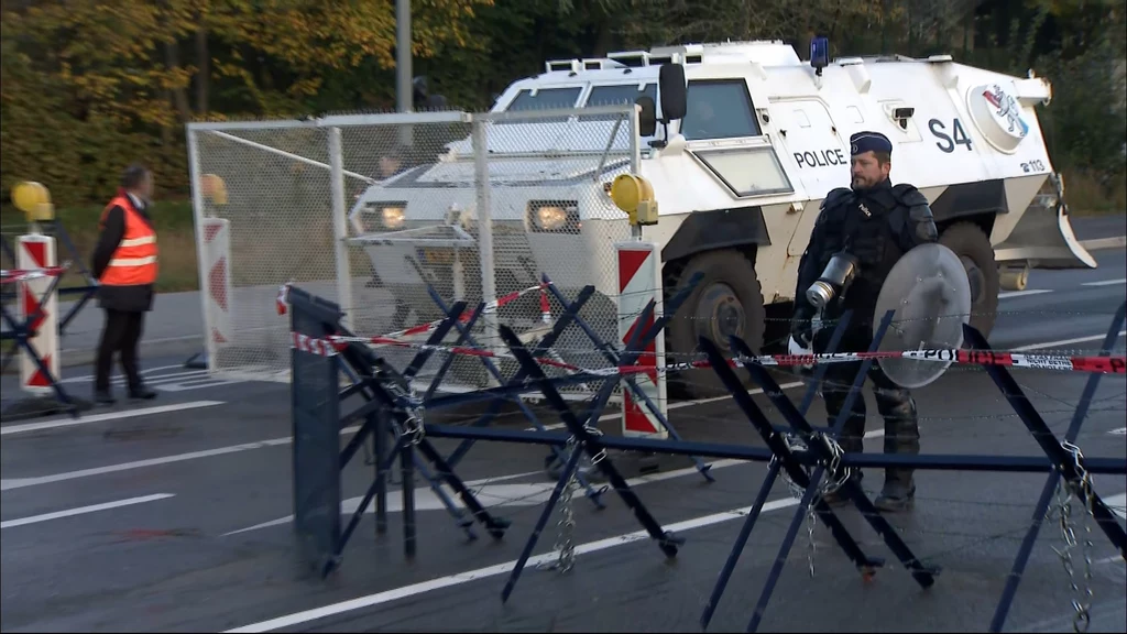 Protest polskich górników w Luksemburgu