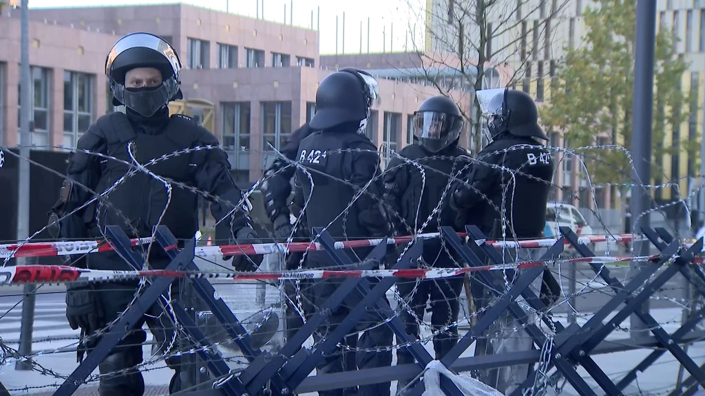 Protest polskich górników w Luksemburgu. Policja na ulicach