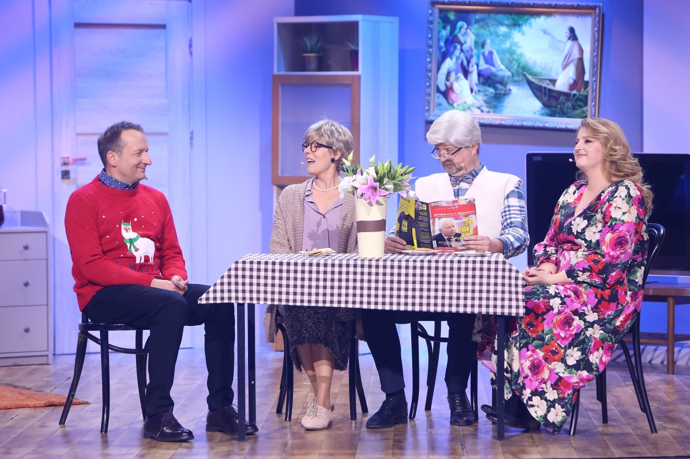 Kabaret Moralnego Niepokoju w skeczu 'Wizyta rodziców"