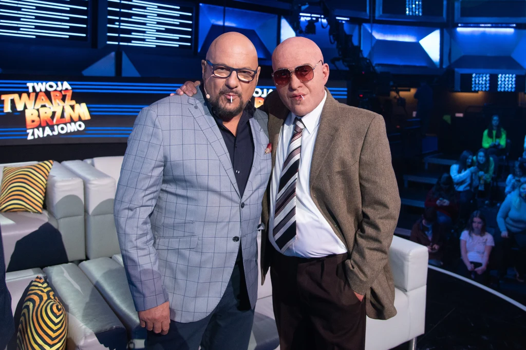 Piotr Gąsowski na planie "Twoja Twarz Brzmi Znajomo"