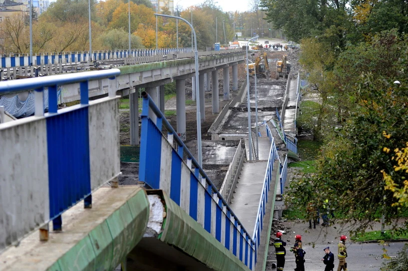 Zawalony wiadukt w Koszalinie Zawalony wiadukt w Koszalinie