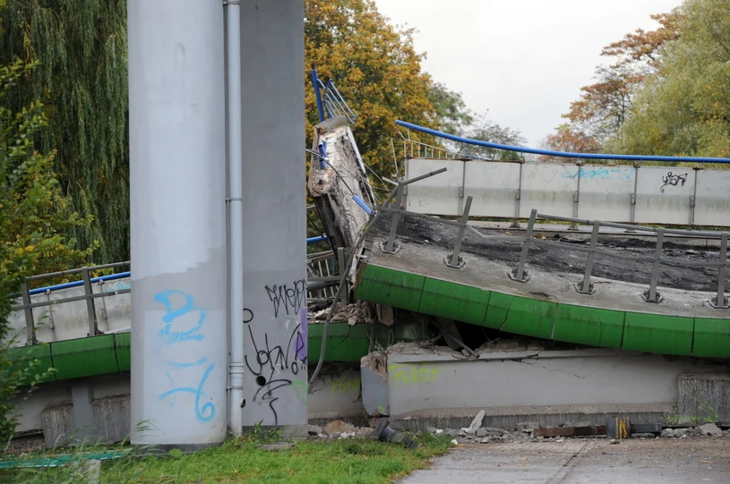 Zawalony wiadukt w Koszalinie Zawalony wiadukt w Koszalinie