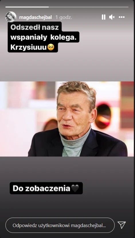 Magda Schejbal pożegnała Krzysztofa Kiersznowskiego Magda Schejbal pożegnała Krzysztofa Kiersznowskiego