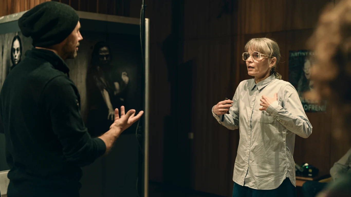 Małgorzata Foremniak z reżyserem Bartoszem Blaschke na planie filmu "Sonata" Małgorzata Foremniak z reżyserem Bartoszem Blaschke na planie filmu "Sonata"