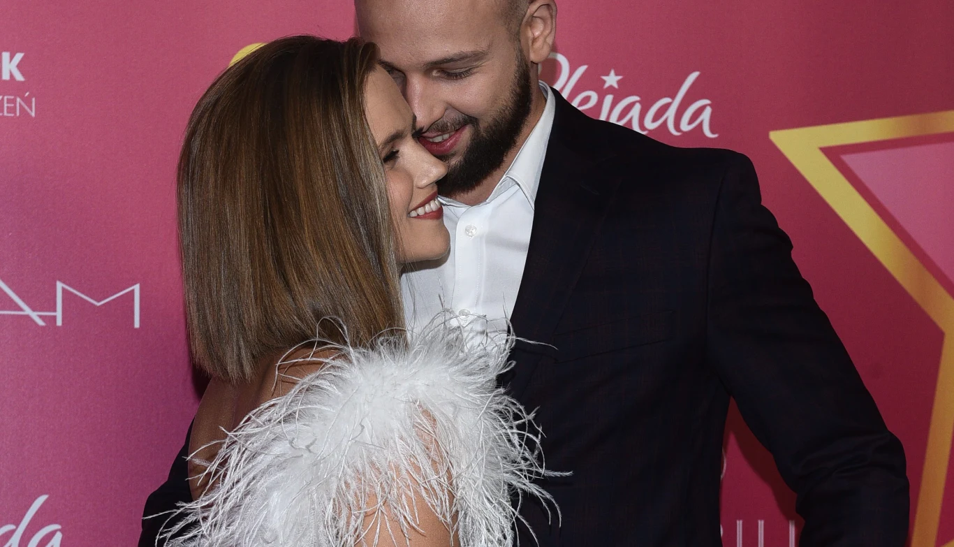 Agnieszka Kaczorowska-Pela z mężem