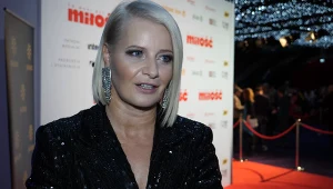 Małgorzata Kożuchowska na premierze filmu "To musi być miłość"