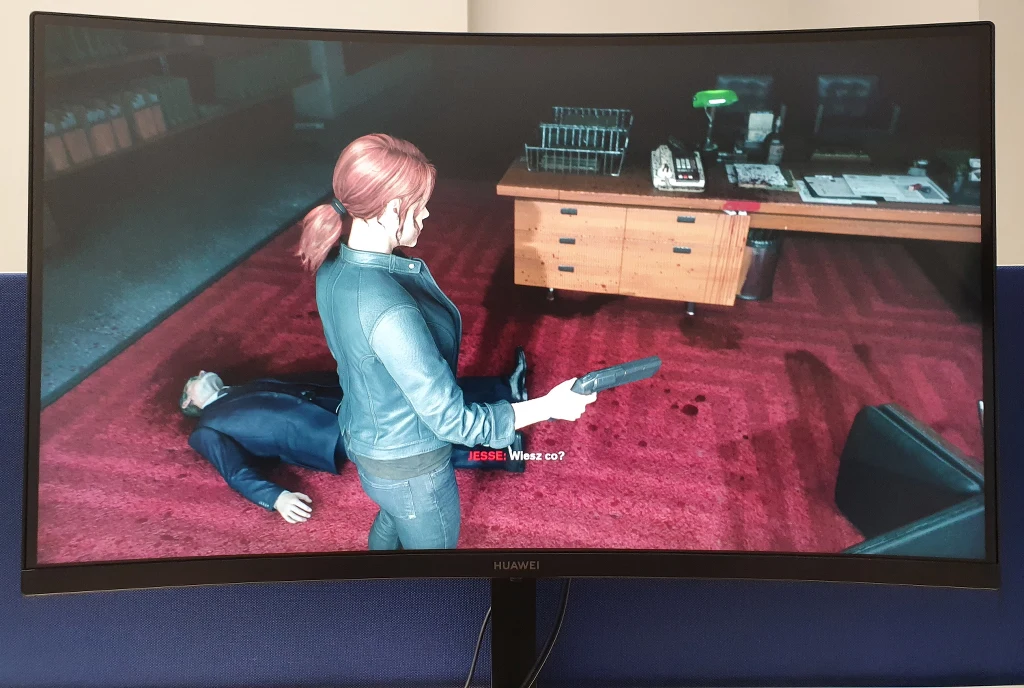 Wyświetlacz zapewnia płynną i responsywną rozgrywkę. Ma wysoki współczynnik kontrastu, który pozwala uzyskać głęboką czerń, co pozwoli pozwala na swobodne użytkowanie sprzętu zarówno w ciemnych pomieszczeniach, jak i jasnych okolicznościach. Wyświetlacz zapewnia płynną i responsywną rozgrywkę. Ma wysoki współczynnik kontrastu, który pozwala uzyskać głęboką czerń, co pozwoli pozwala na swobodne użytkowanie sprzętu zarówno w ciemnych pomieszczeniach, jak i jasnych okolicznościach.