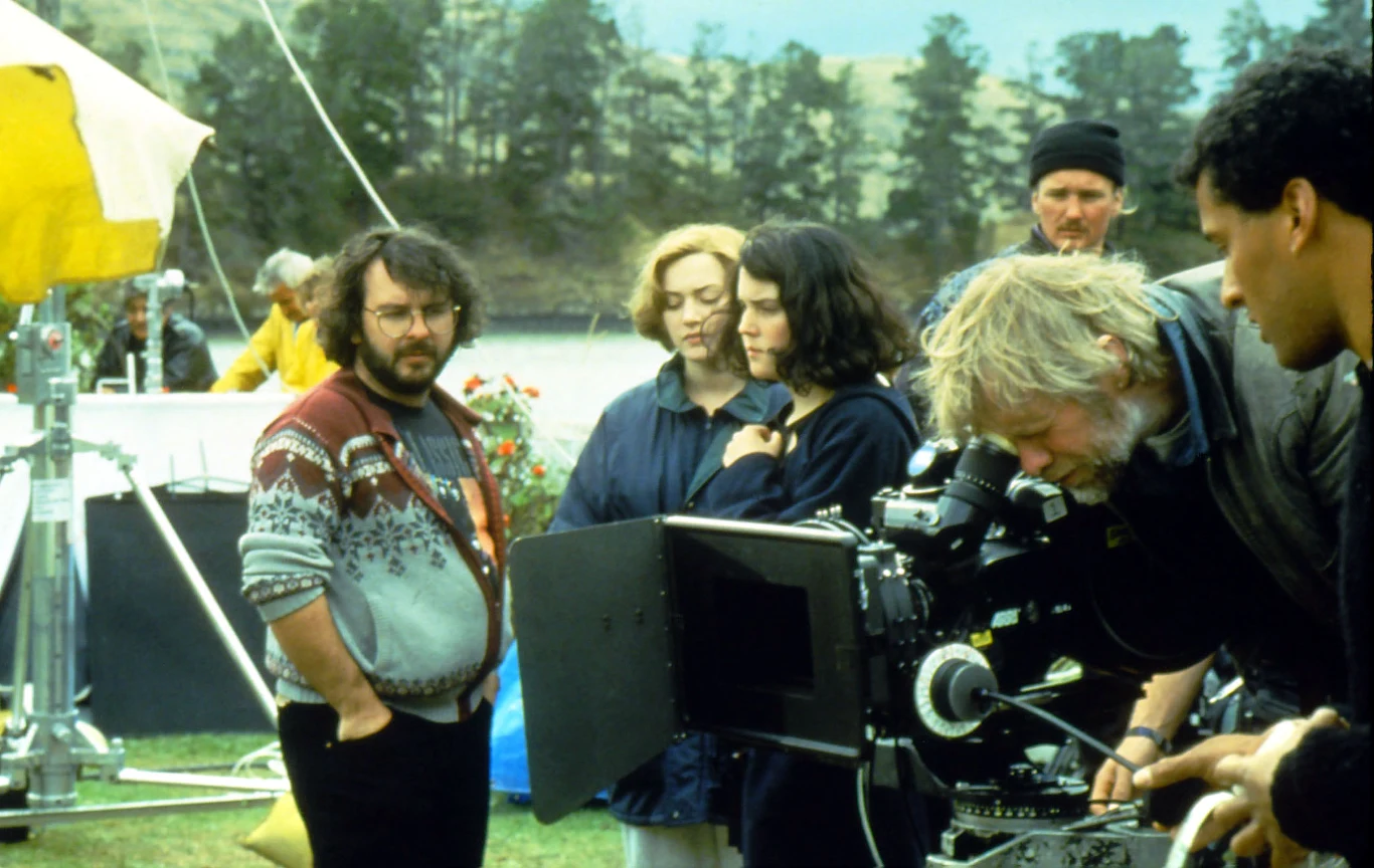 Peter Jackson na planie "Niebiańskich istot"