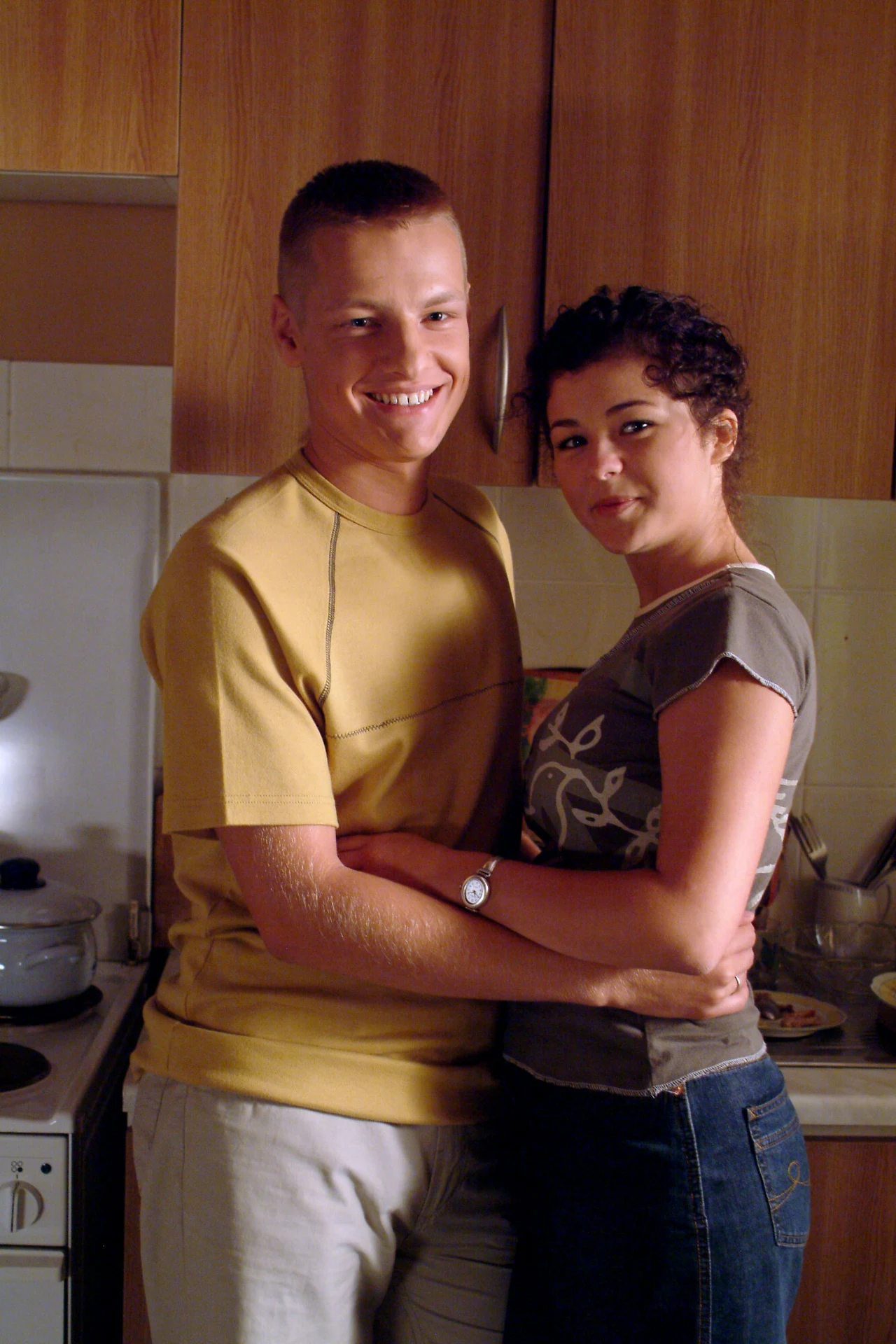 Katarzyna Cichopek na planie serialu "M jak miłość"