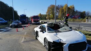 Dramatyczny wypadek Audi R8 w Tarnowie