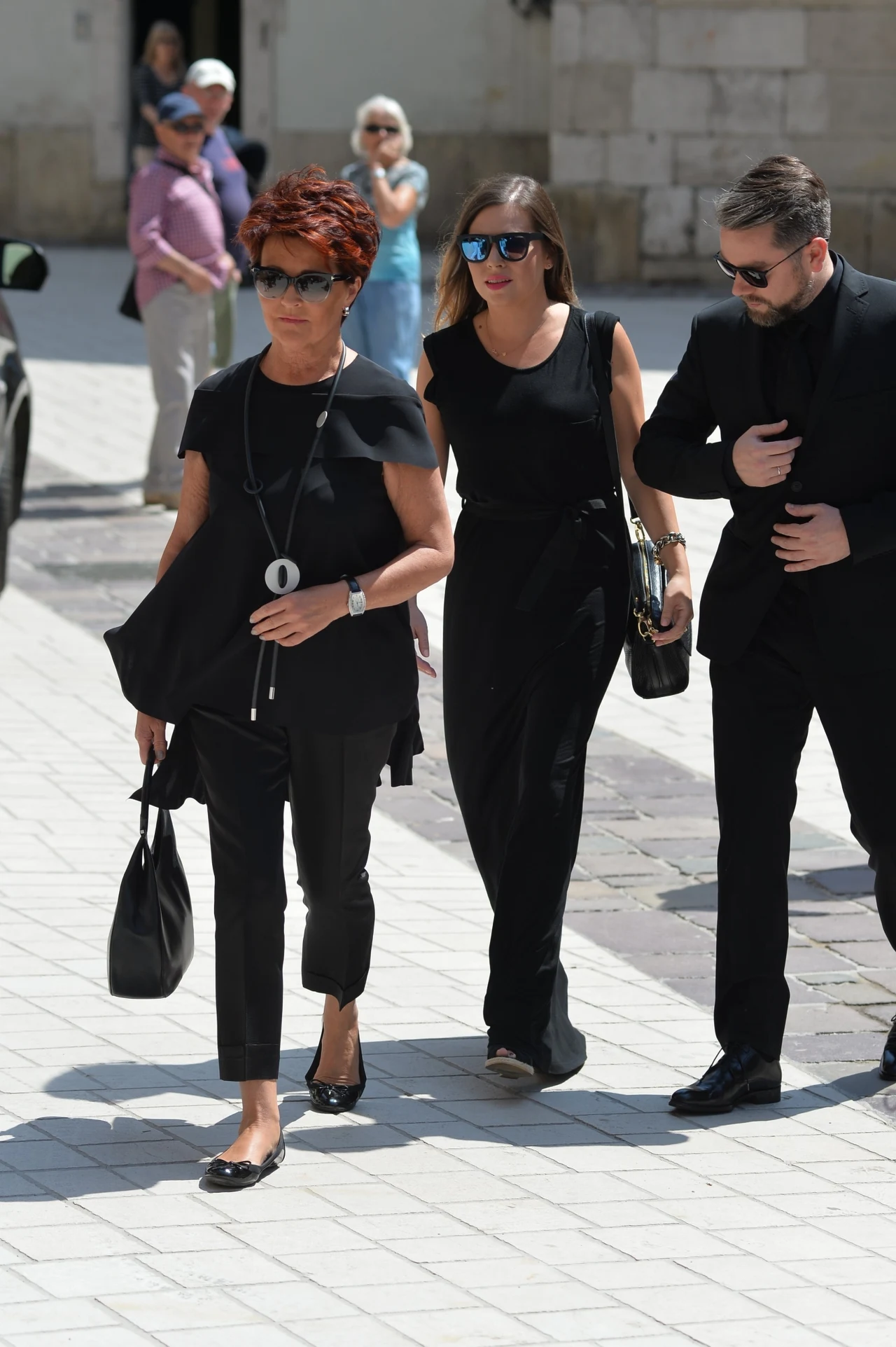 Ola Kwaśniewska z mamą i mężem