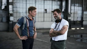 Aktor Matthias Schweighöfer i reżyser Zack Snyder na planie "Armii umarłych"