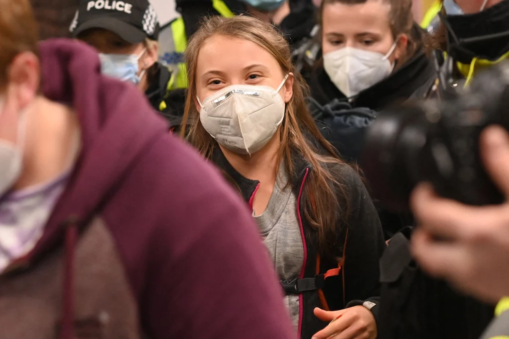 Do Glasgow przyjechała również szwedzka aktywistka klimatyczna Greta Thunberg