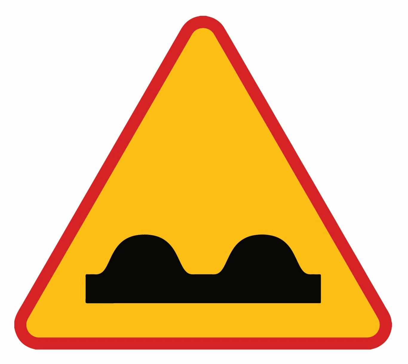 Znak ostrzegawczy A-11. Nierówna droga.