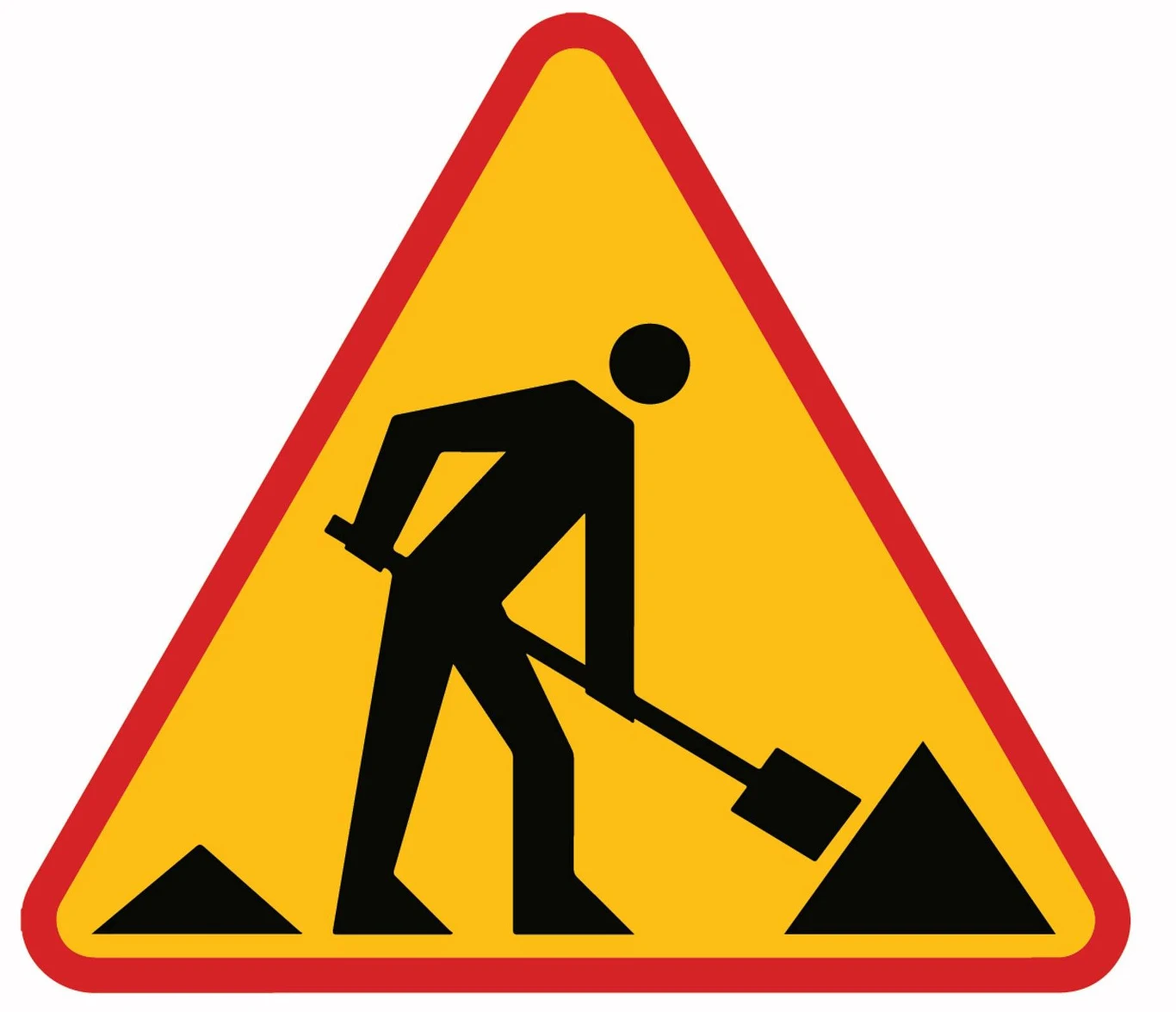 Znak ostrzegawczy A-14. Roboty na drodze.