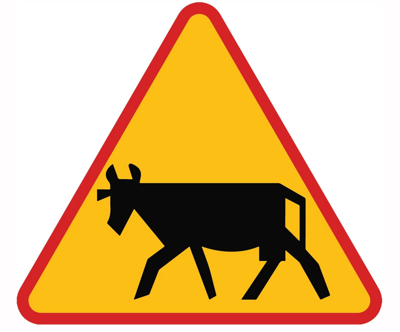 Znak ostrzegawczy A-18a. Zwierzęta gospodarskie.