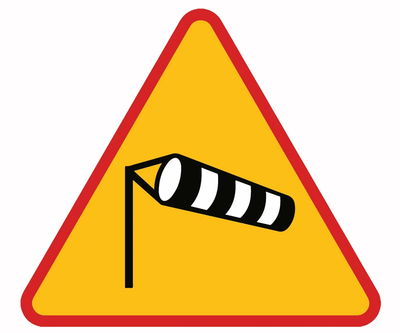 Znak ostrzegawczy A-19. Boczny wiatr