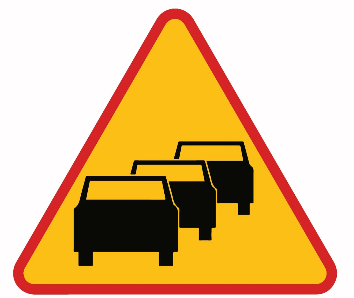 Znak ostrzegawczy A-33. Zator drogowy.