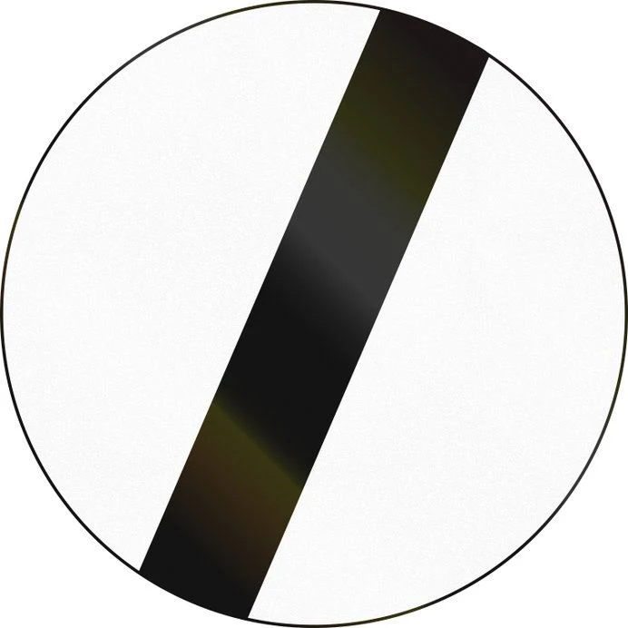 Znak B-42. Koniec zakazów.