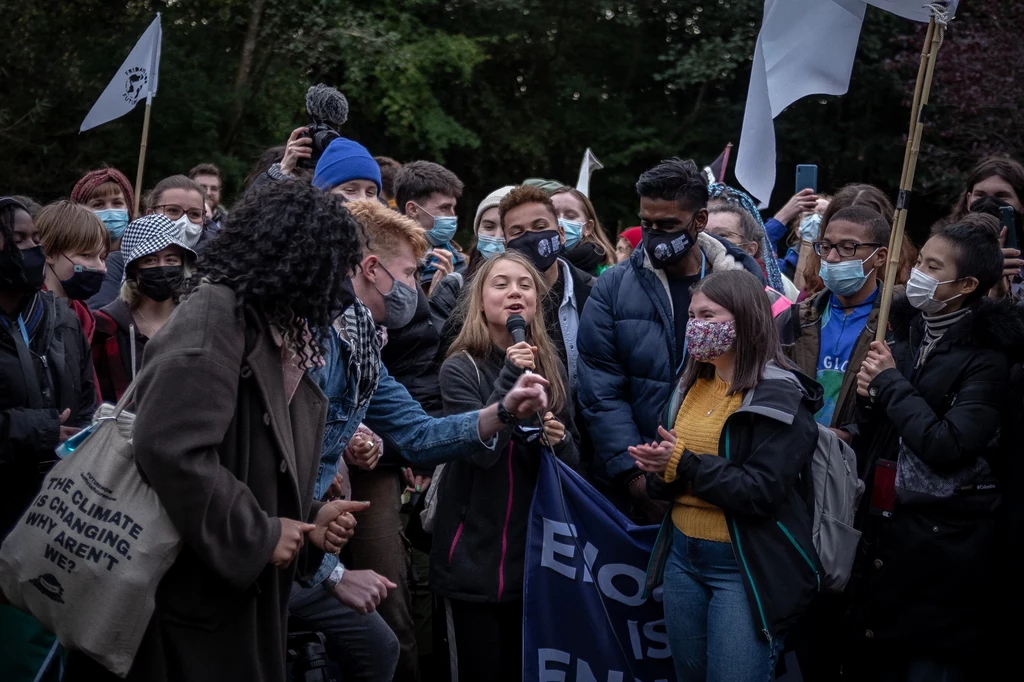 Greta Thunberg i aktywiści Fridays for Future.