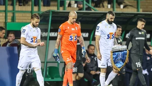 Jesper Karlstrom, Filip Bednarek i Mikael Ishak wychodzą na mecz Górnik Łęczna - Lech Poznań w PKO Ekstraklasie