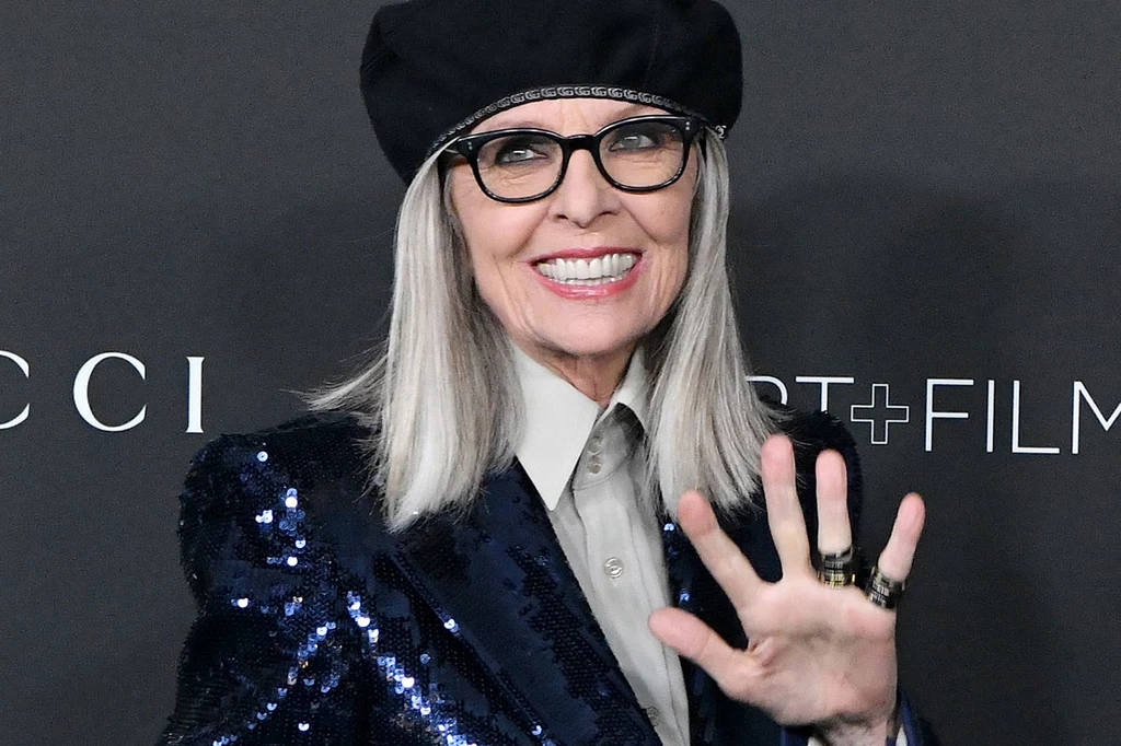 Diane Keaton na ściance podczas gali LACMA Art+Film