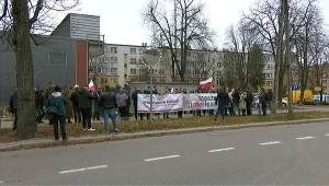 Manifestacja wsparcia dla polskich służb w Białymstoku