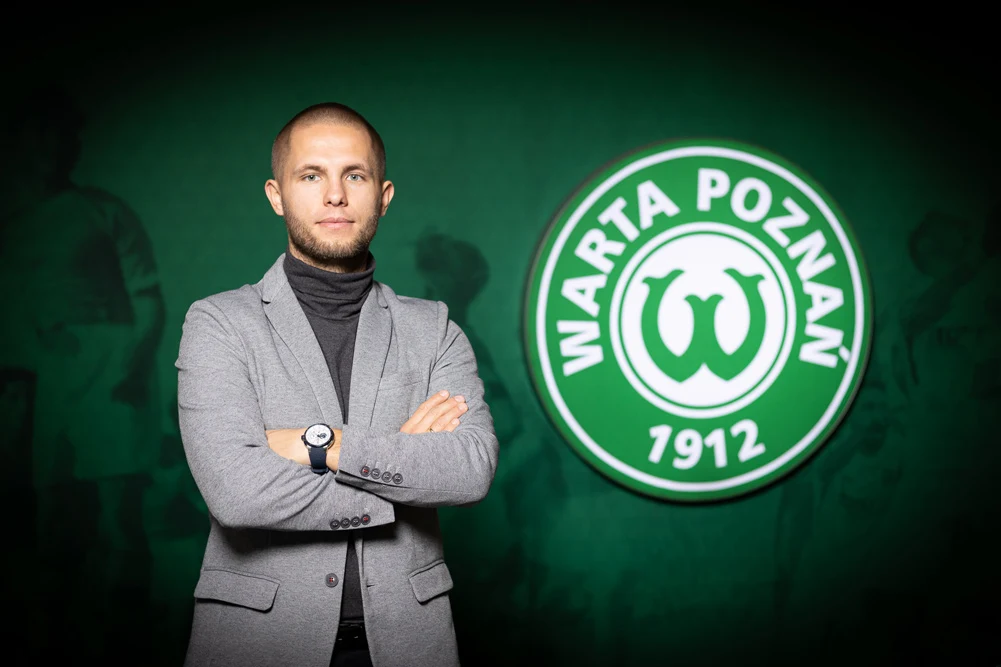 Dawid Szulczek - trener Warty Poznań Dawid Szulczek - trener Warty Poznań
