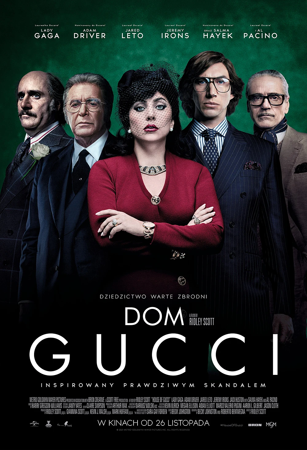 Plakat filmu "Dom Gucci" Plakat filmu "Dom Gucci"