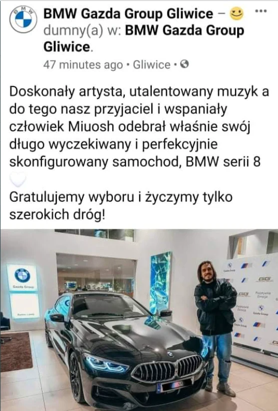 Raper Miuosh i jego nowy wóz na Twitterze @bekazrapsow Raper Miuosh i jego nowy wóz na Twitterze @bekazrapsow