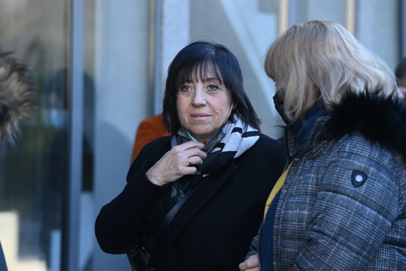 Hanna Śleszyńska na pogrzebie Andrzeja Zaorskiego