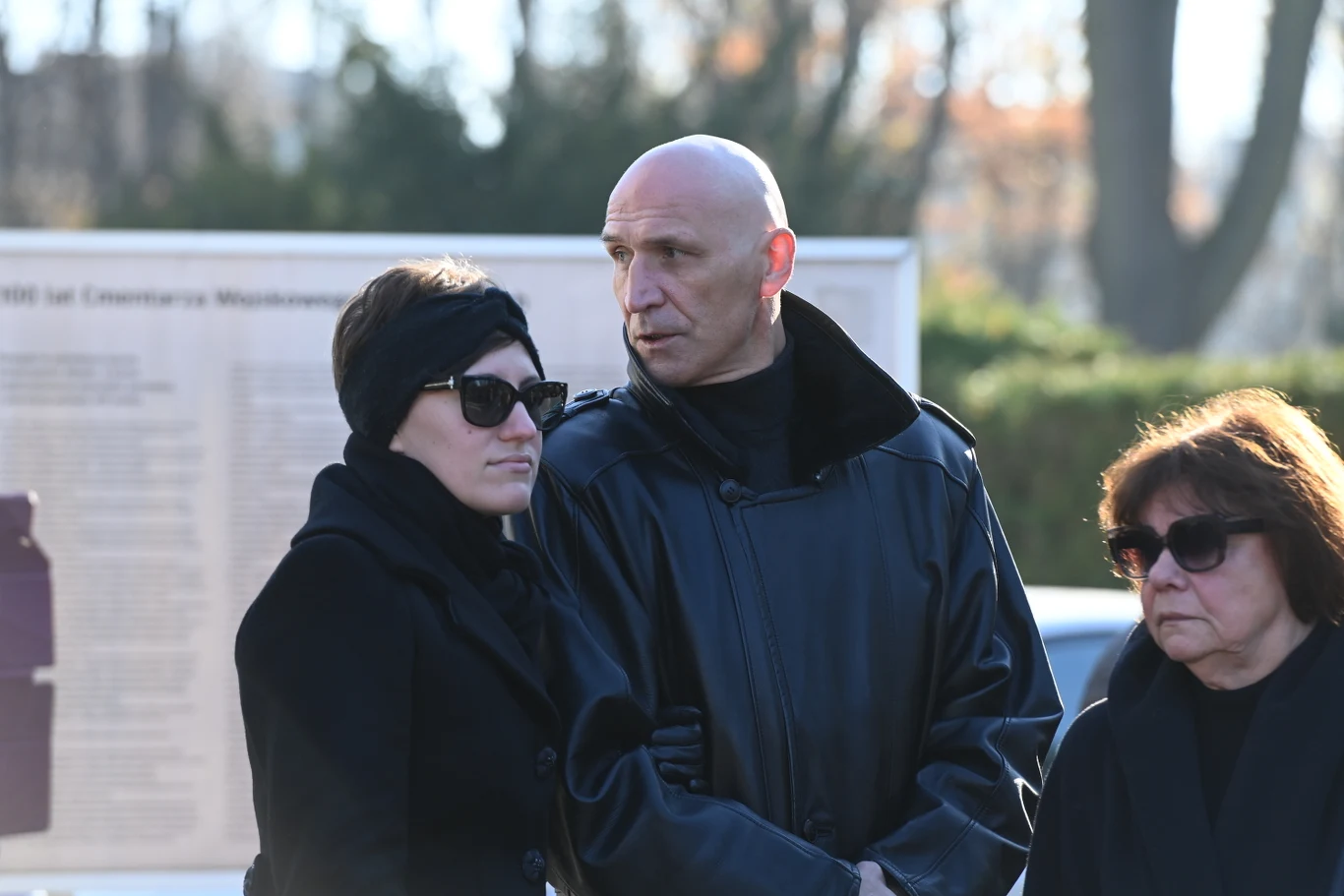 Maciej Szczęsny na pogrzebie Andrzeja Zaorskiego