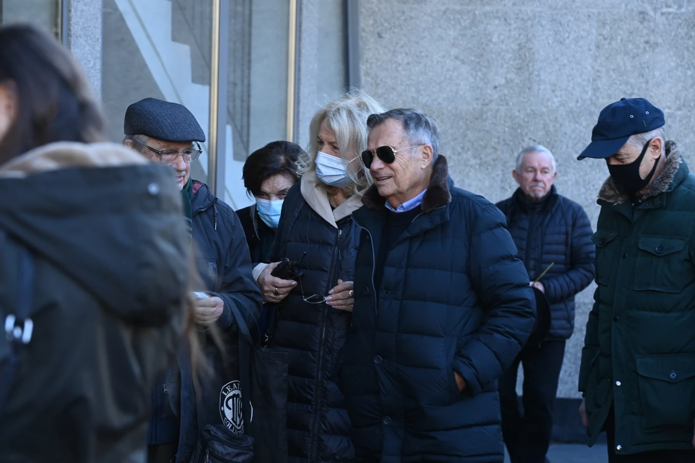 Stefan Friedmann na pogrzebie Andrzeja Zaorskiego