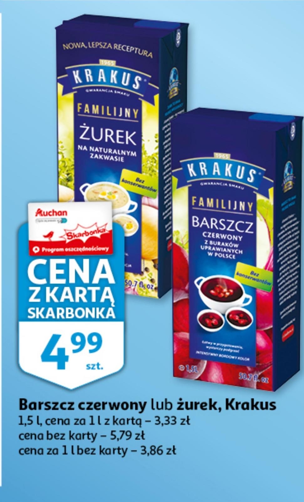 Archiwum | Barszcz czerwony Krakus - Auchan Hipermarket 12. 11. 2021