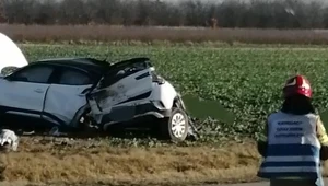 Zderzenie opla z ciężarówką 