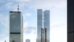 Roma Tower ma powstać między ulicami Emilii Plater, Nowogrodzką i Św. Barbary w Warszawie Fot. BBI Development