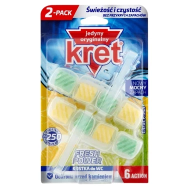 Kret Fresh Power Citrus Fresh Kostka do WC 2 x 40 g - 0