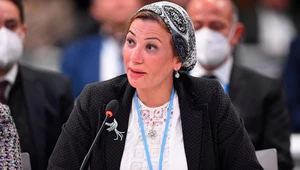 Egipska ministra środowiska Yasmine Fouad podczas COP26.