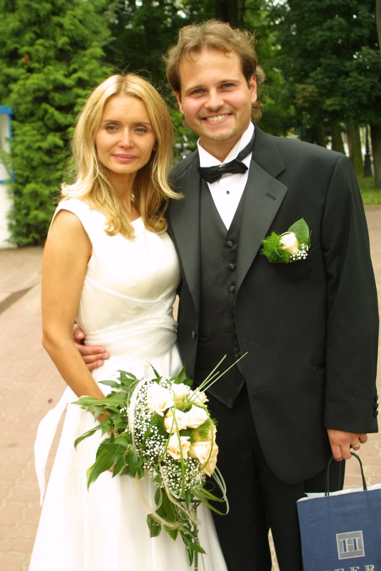 Katarzyna Śmiechowicz i Dominik Leconte w dniu ślubu Katarzyna Śmiechowicz i Dominik Leconte w dniu ślubu