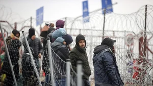 Migranci na granicy z Polski z Białorusią