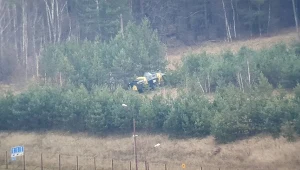 Białoruski wóz wojskowy, z którego ma być kierowana akcja  