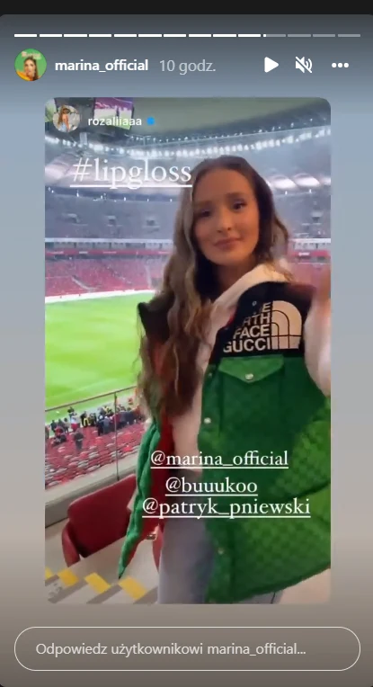 Marina na Instagramie @marina_official