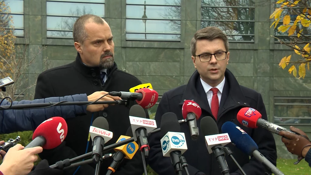 Jakub Kumoch i Piotr Müller na briefingu po spotkaniu BBN Jakub Kumoch i Piotr Müller na briefingu po spotkaniu BBN