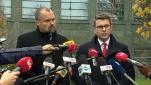 Jakub Kumoch i Piotr Müller na briefingu po spotkaniu BBN 