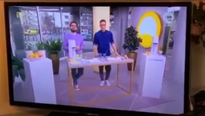 Screen z filmiku w serwisie Youtube, który przedstawia wpadkę w programie "Dzień dobry TVN" 