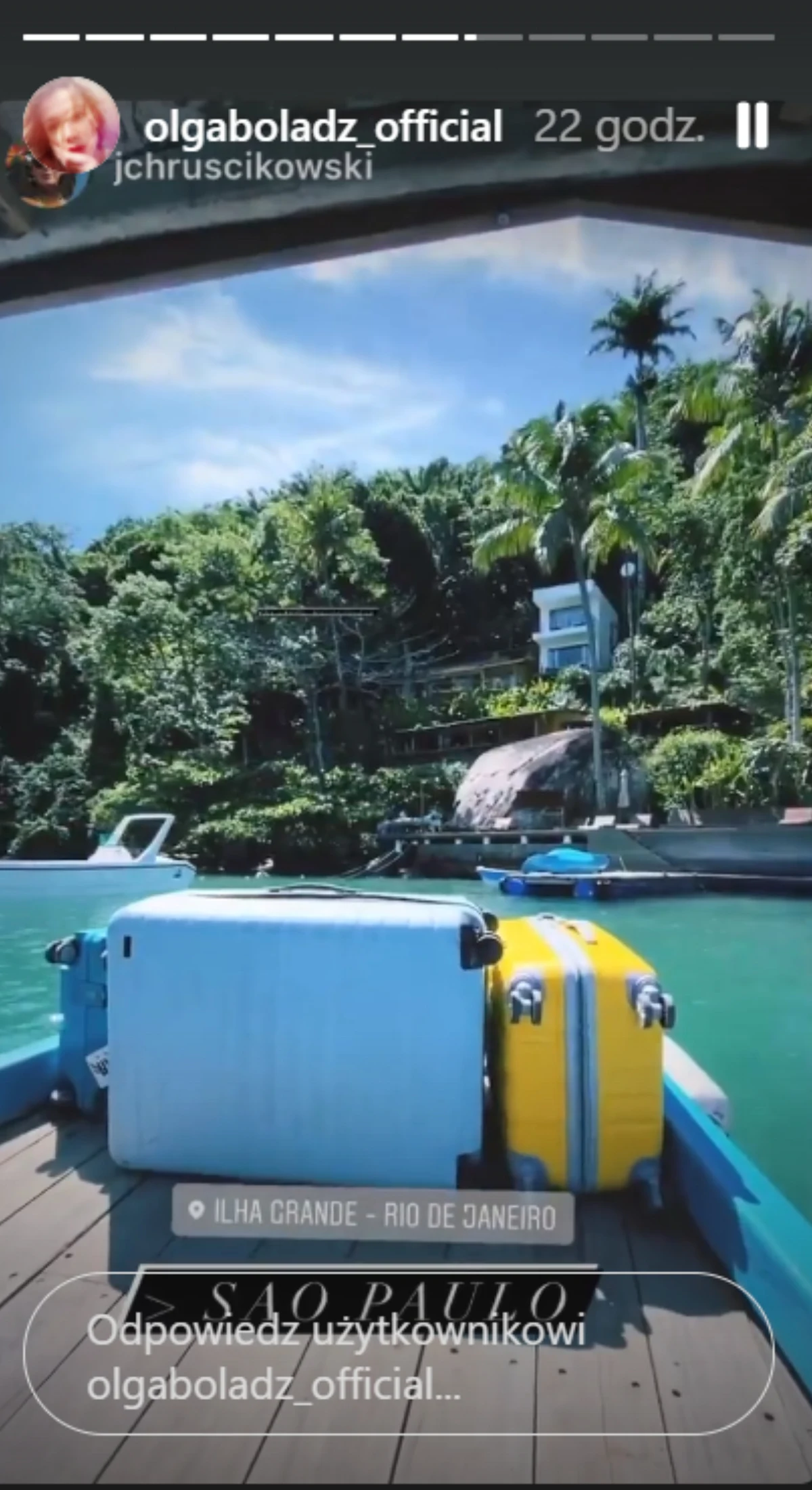Brazylijskie wakacje Olgi Bołądź, fot. https://www.instagram.com/olgaboladz_official/ Brazylijskie wakacje Olgi Bołądź, fot. https://www.instagram.com/olgaboladz_official/