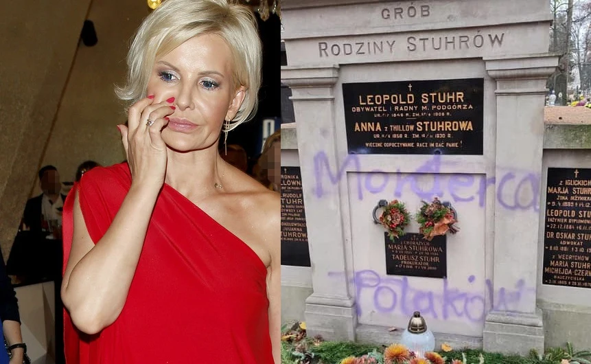 Joanna Racewicz wstrząśnięta dewastacją grobu Sthurów