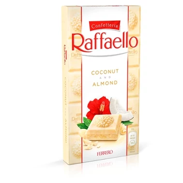Raffaello Czekolada biała nadziewana z kokosowym i migdałowym nadzieniem 90 g - 0