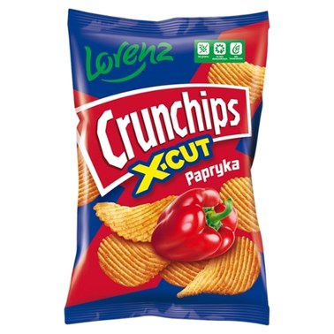 Crunchips X-Cut Chipsy ziemniaczane o smaku papryka 140 g - 0